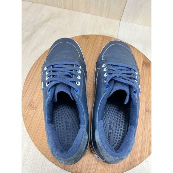 Crocs Bradyn Blue Leather Athletic Golfing Shoes Mens Size 7 - Picture 6 of 8